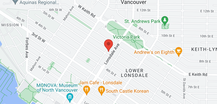 map of 602 505 LONSDALE AVENUE